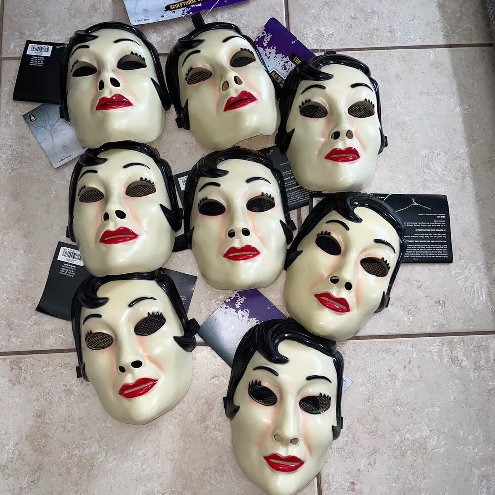 Emo Goth Girl Costume Face Mask NEW ***SMALL FLAWS***